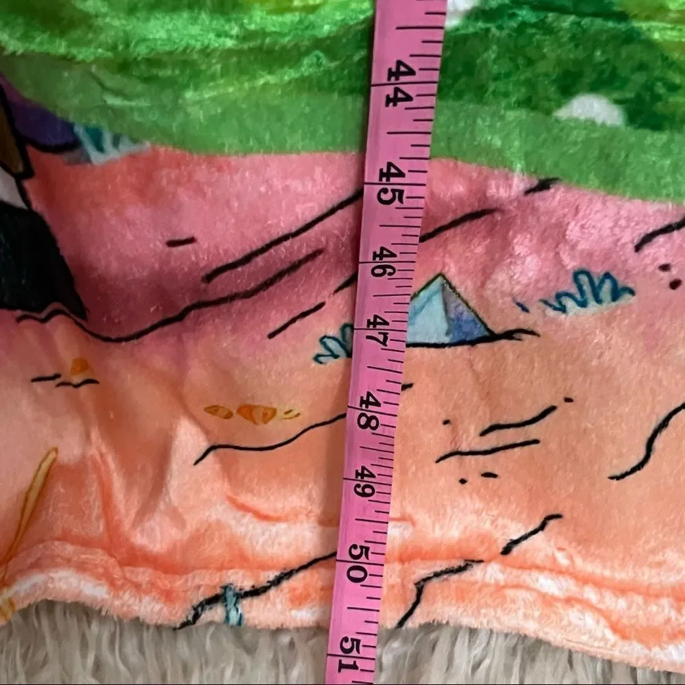 Rick & Morty Space Themed Throw Blanket 38x51 NWOT